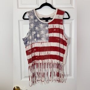 🇺🇸Polly & Esther - Red, White & Blue Tank Top - L